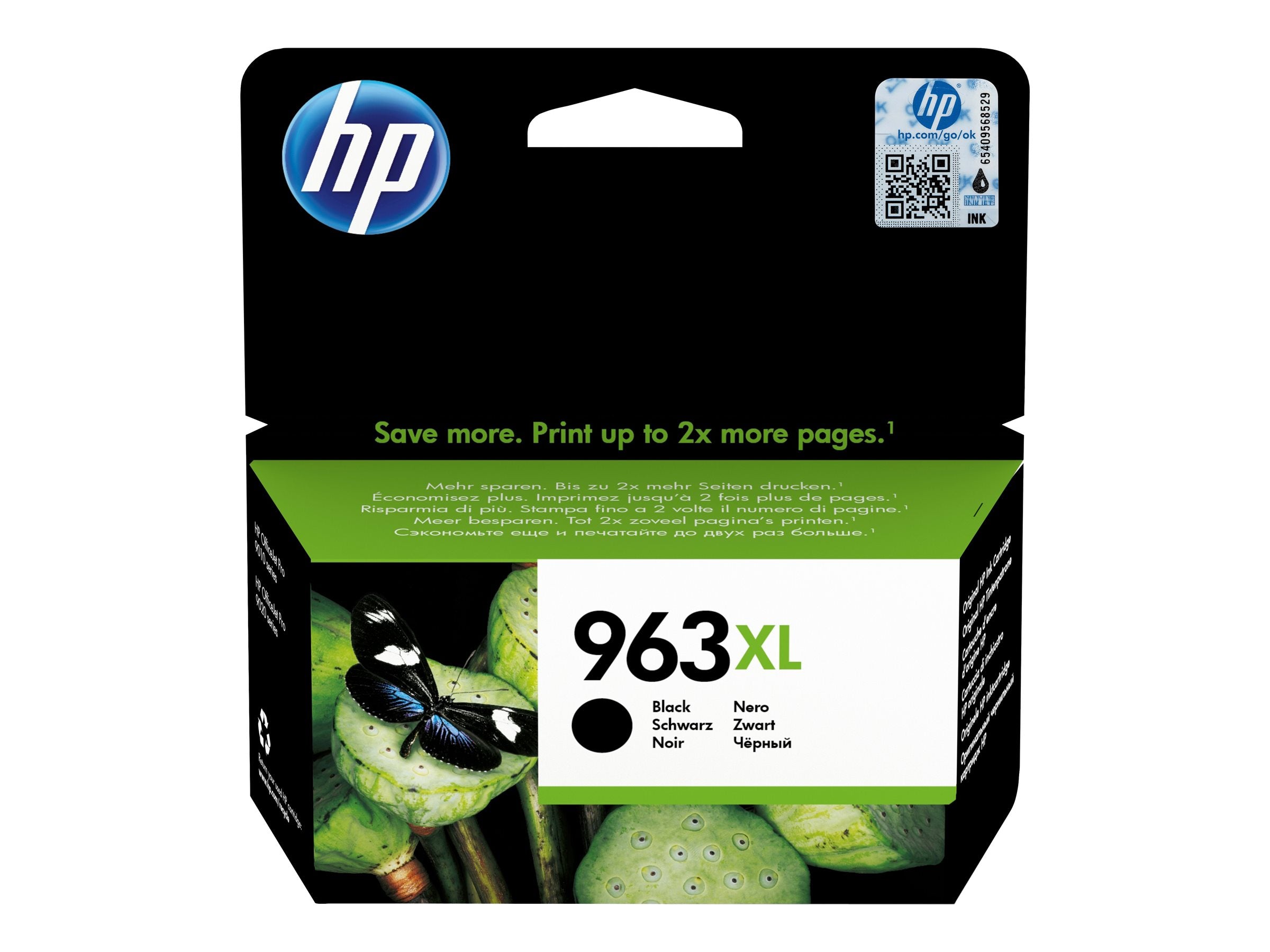 HP 963XL High Yield Black Original Ink Cartridge Seitenansicht