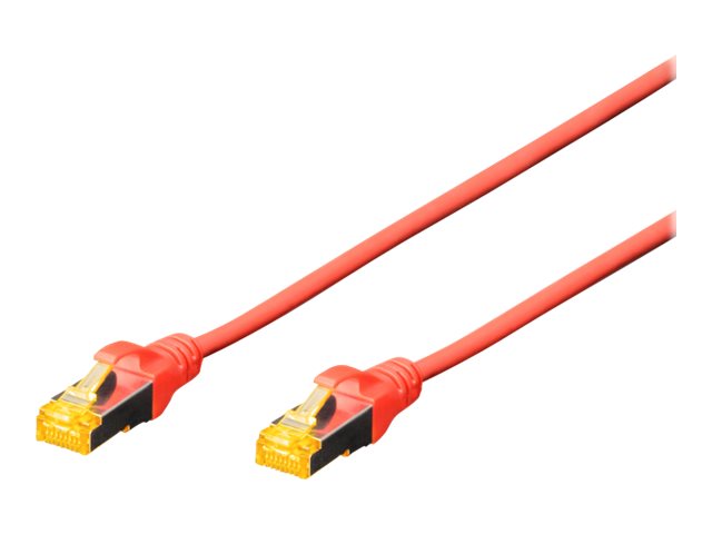 DIGITUS CAT 6A S-FTP Patchkabel Cu LSZH AWG 26/7 20m Rot Vorderansicht