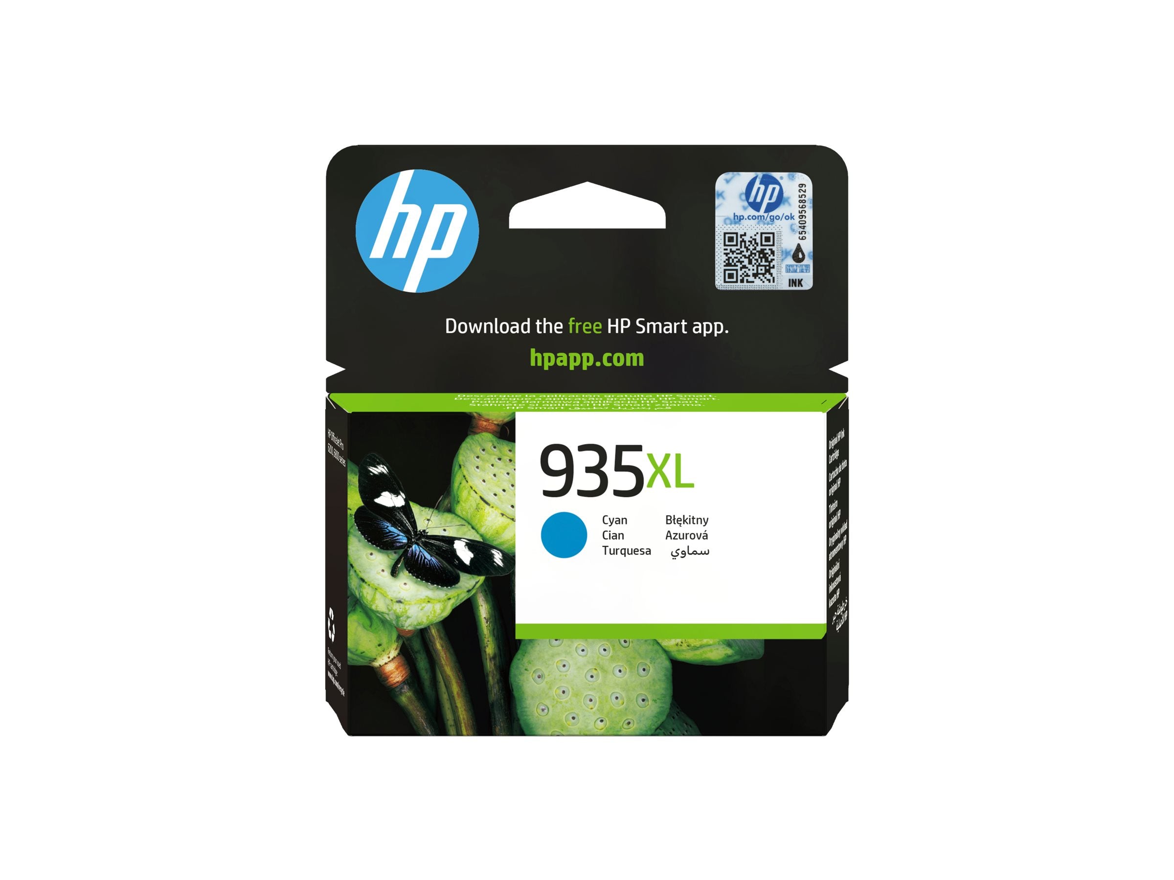 HP 935XL original Tintenpatrone C2P24AE BGX cyan Vorderansicht