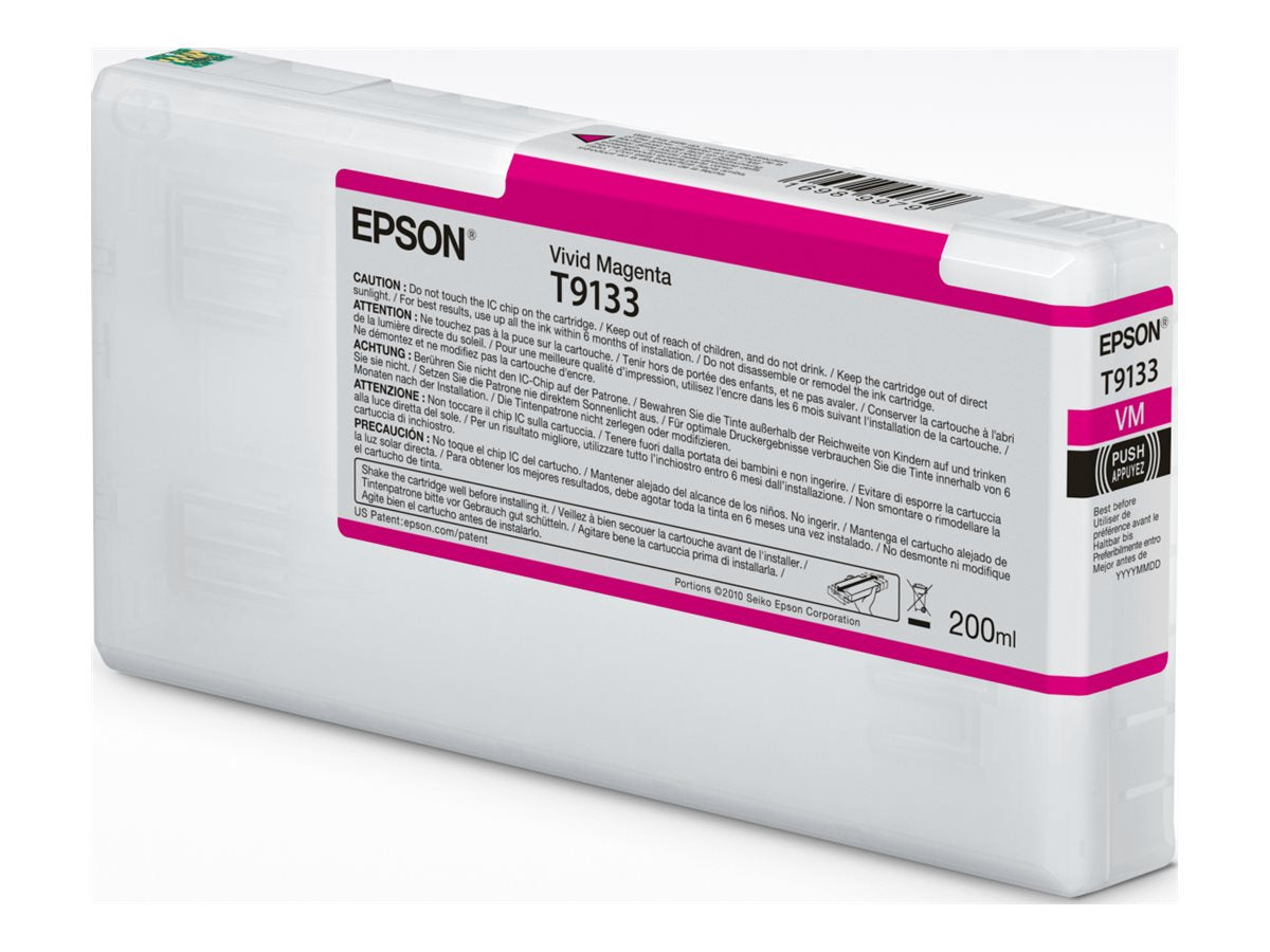 EPSON 5LB T9133 Vivid Magenta Ink Cartridge 200ml Vorderansicht