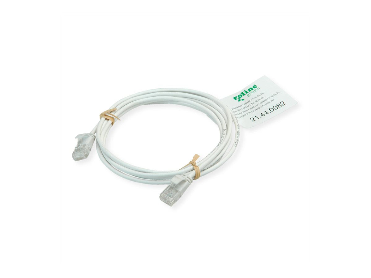 ROLINE GREEN UTP Patchkabel Kat.6A Class EA LSOH slim weiss 5m - Detailansicht
