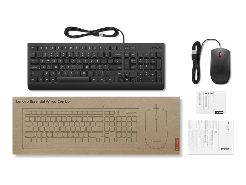 LENOVO Essential Wired Combo Keyboard & Mouse French (FR) - Detailansicht der Tastatur