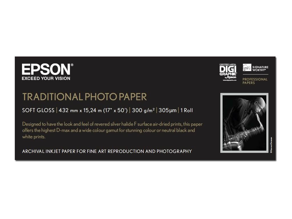 EPSON S045054 Traditional Foto Papier Vorderansicht