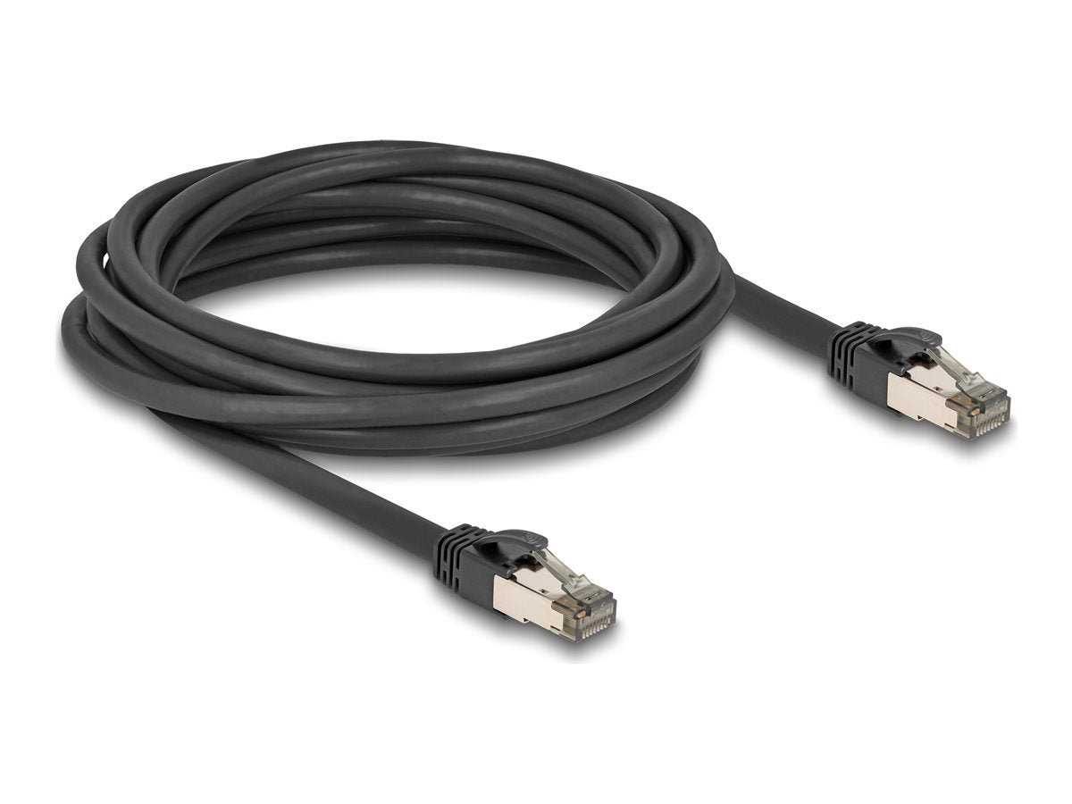 DELOCK RJ45 Netzwerkkabel Cat.6A U/FTP 5 m schwarz - Vorderansicht