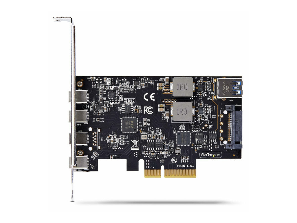 STARTECH.COM 5-Port USB-C PCIe Karte USB 3.2 10 Gbit USB C PCI Express USB C Erweiterungskarte 4x USB-C 1x USB-A Intern
