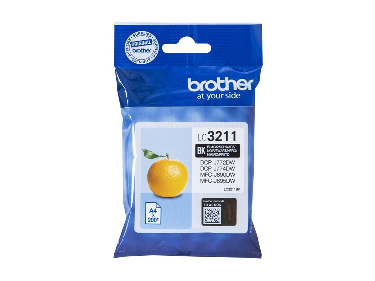 BROTHER LC3211BK Tintenpatrone Vorderansicht