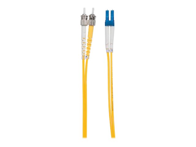 INTELLINET LWL Kabel LC/ST OS2 5m gelb 9/125um Duplex Singlemode - Vorderansicht