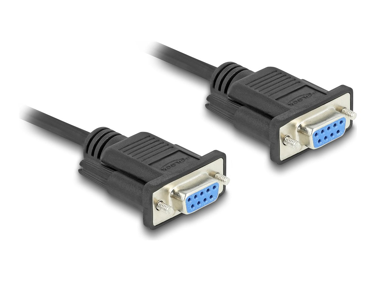 DELOCK Seriell Kabel RS-232 D-Sub9 Buchse zu Buchse 3m - Vorderansicht