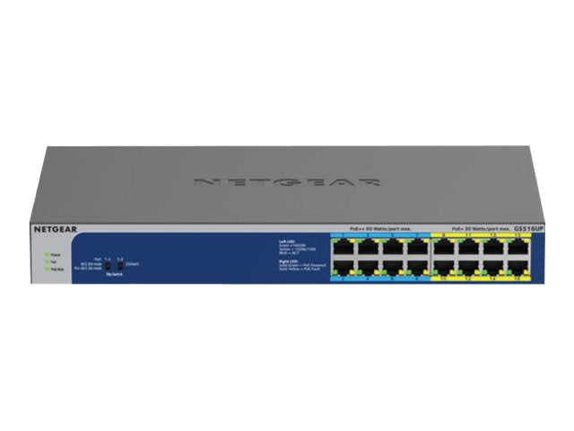 NETGEAR 16PT GE U60 POE++ UM SWITCH Vorderansicht