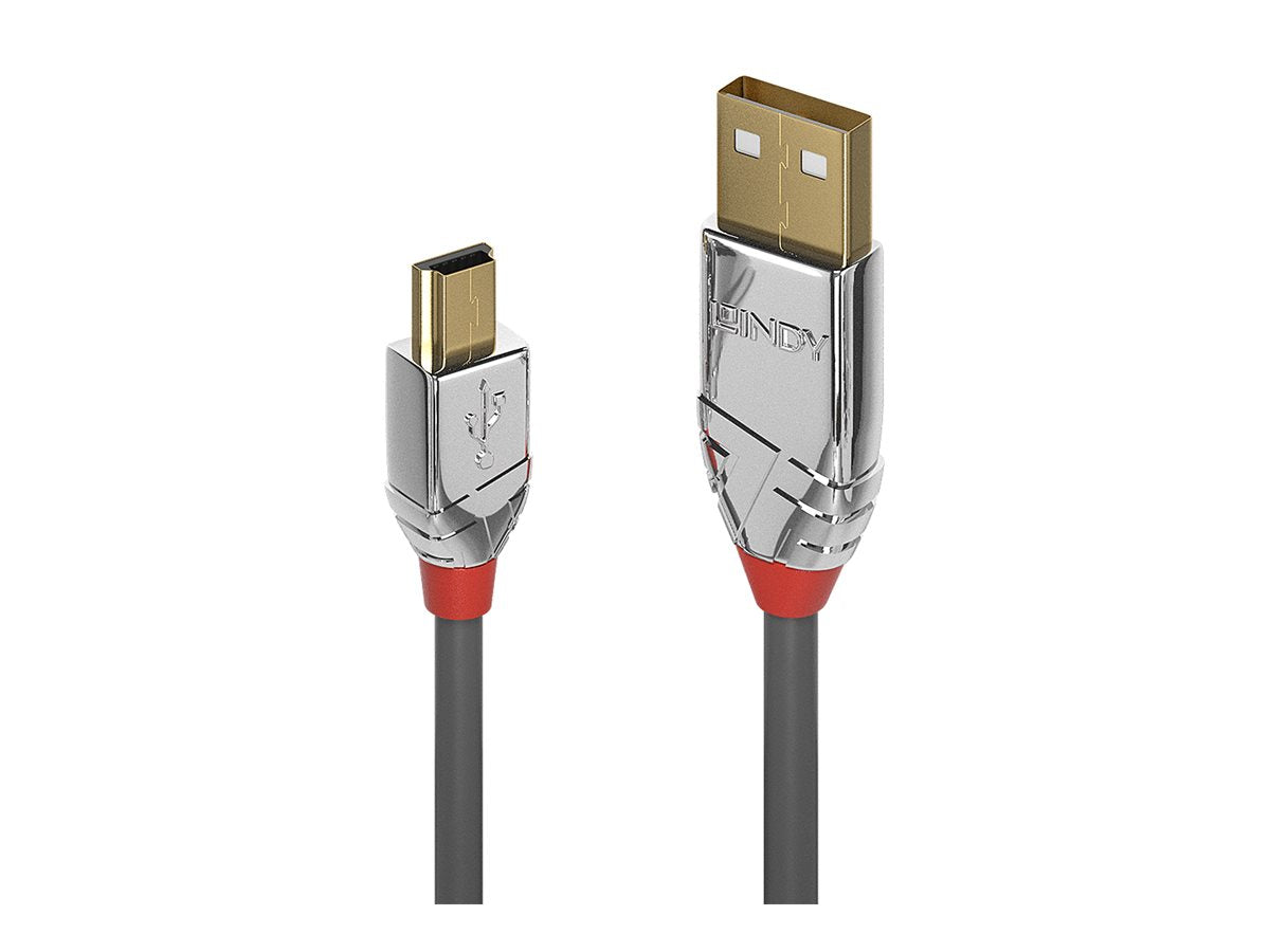 LINDY 2m USB 2.0 Typ A an Mini-B Kabel Cromo Line - Vorderansicht