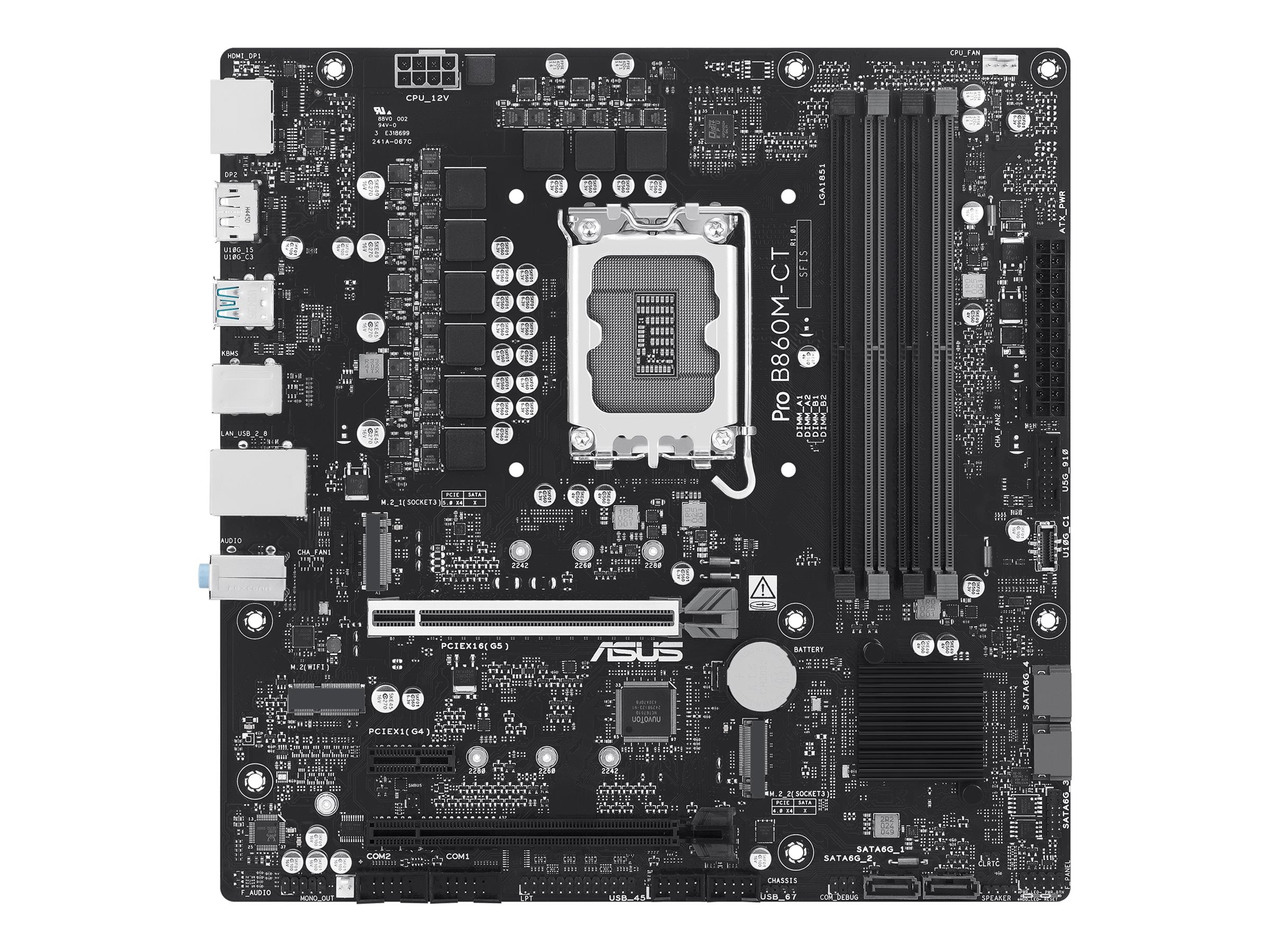 ASUS PRO B860M-CT-CSM Motherboard Vorderansicht