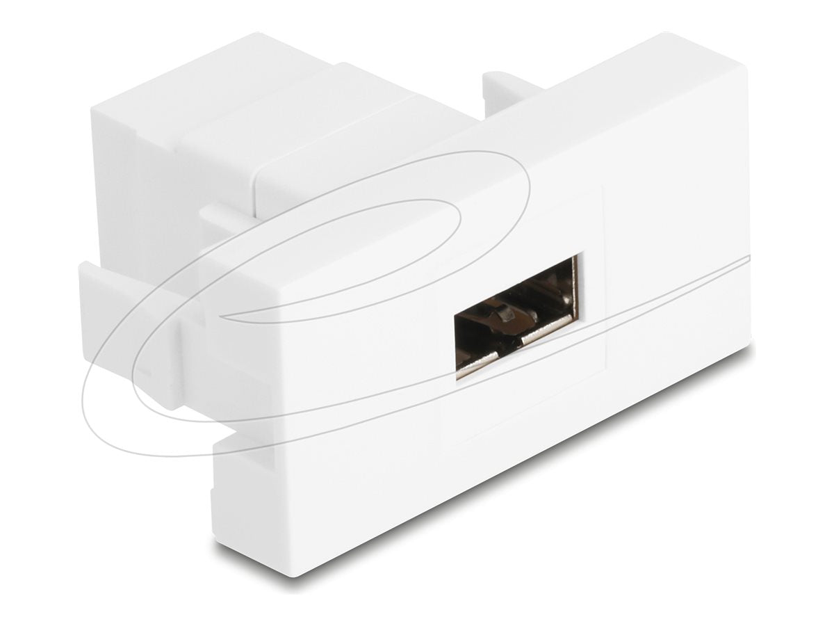 DELOCK Easy 45modul EASY-USB 2.0 Typ-A Buchse weiss - Vorderansicht