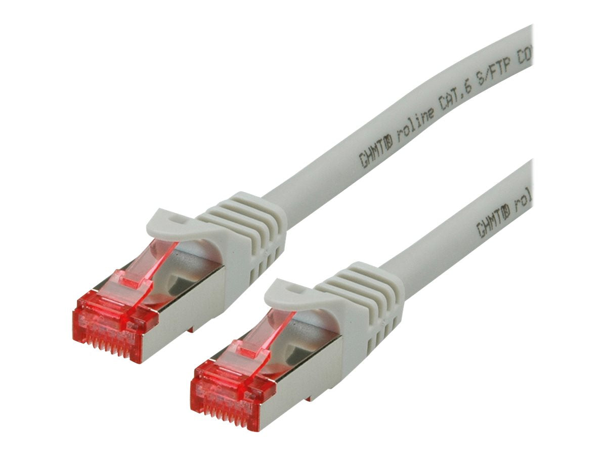 ROLINE Patchkabel Kat.6 S/FTP PiMF grau 0,5m - Vorderansicht