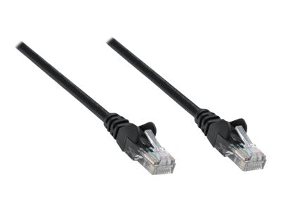 INTELLINET Netzwerkkabel Cat6A S/FTP CU LS0H 20m Schwarz RJ-45 Stecker Vorderansicht