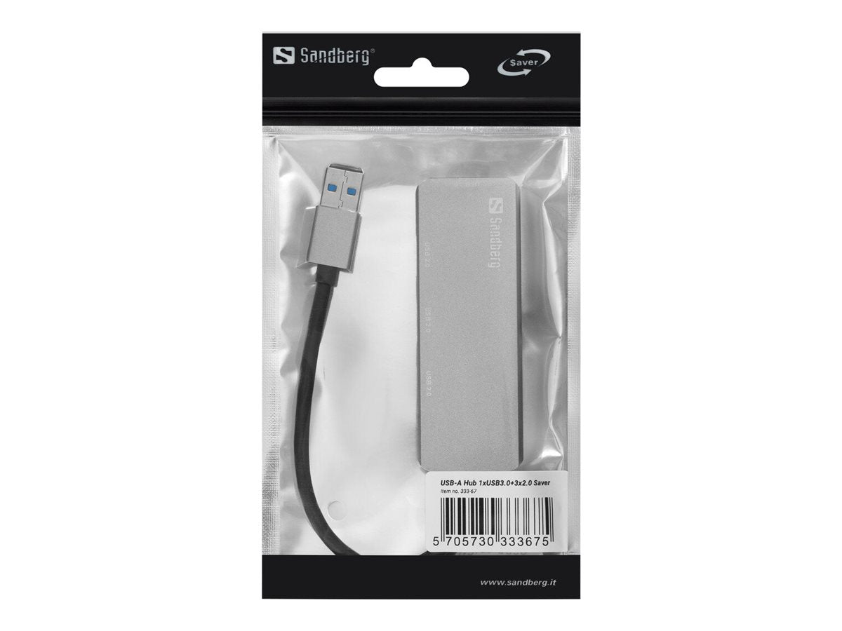 SANDBERG USB-A Hub 1xUSB3.0+3x2.0 SAVER Verpackung
