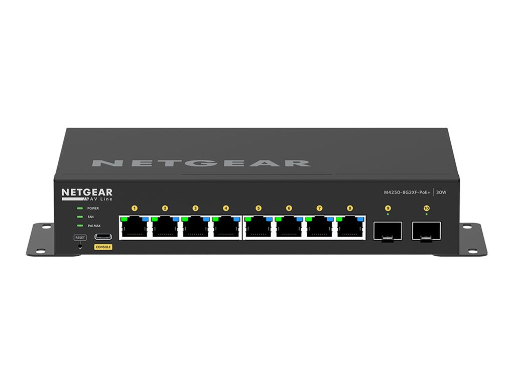 NETGEAR 10PT M4250-8G2XF-POE+ Managed Switch Vorderansicht