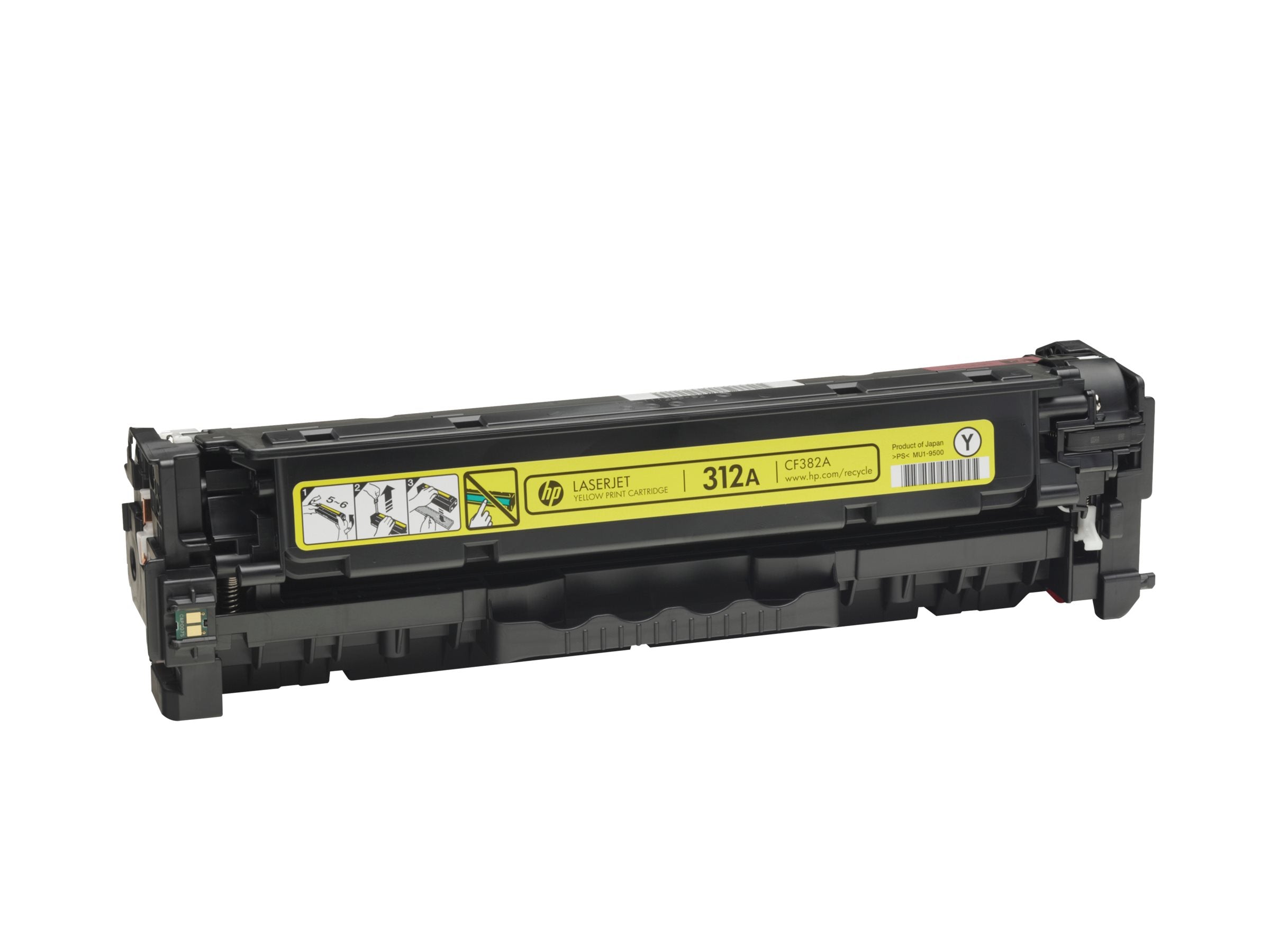 HP 312A original Tonerpatrone CF382A gelb - Seitenansicht