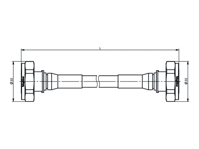 PUC TELEGÄRTNER 7-16 Jumper Kabel 3/8z IP67 L 3.0 m - Vorderansicht