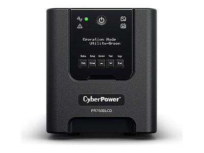 CYBERPOWER PR750ELCD Line-Interactive 750VA/675W Sinsuwelle AVR LCD Ausgang Schuko (2) (2) IEC RS232 USB HID EPO EnergyStar SMT750