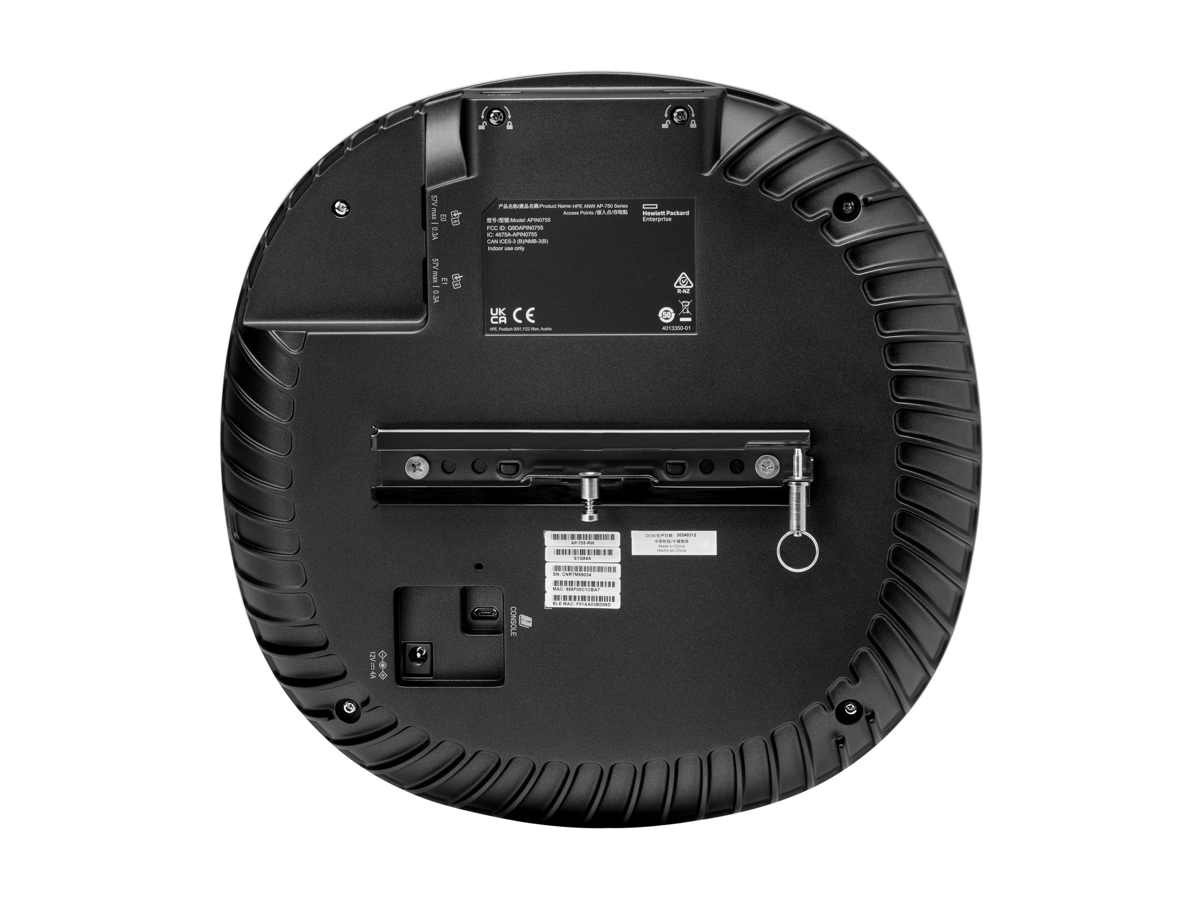 HPE Aruba Networking AP-755 RW Tri Radio 4x4 Wi-Fi 7 Internal Antennas Campus Access Point