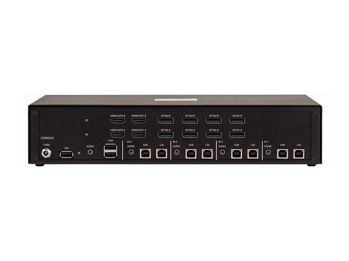 STARTECH.COM 4-Port Quad-Monitor Secure KVM Switch 1x DisplayPort zu 2x HDMI 4K 30Hz NIAP 4.0 KVM Umschalter CAC Port