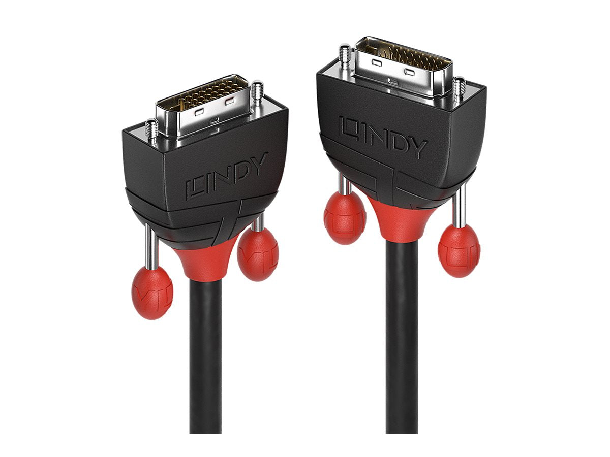 LINDY 1m DVI-D Dual Link Kabel Black Stecker / Stecker - Vorderansicht