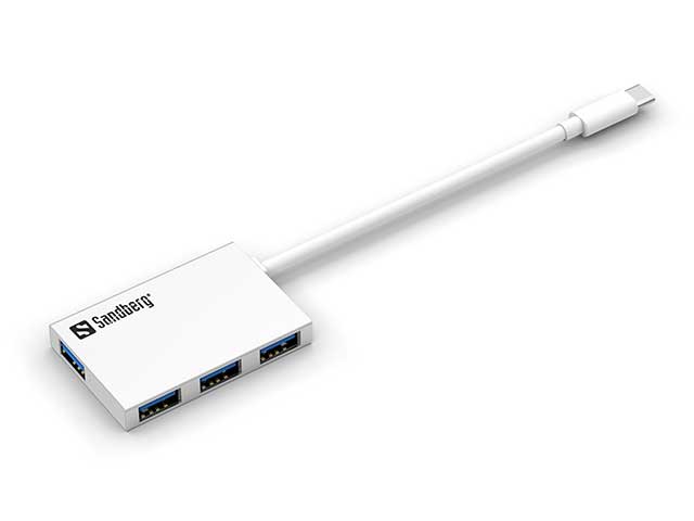 SANDBERG USB-C to 4 xUSB 3.0 Pocket Hub Detailansicht