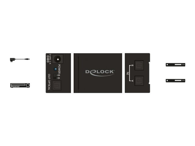 DELOCK TOSLINK Switch Vorderansicht