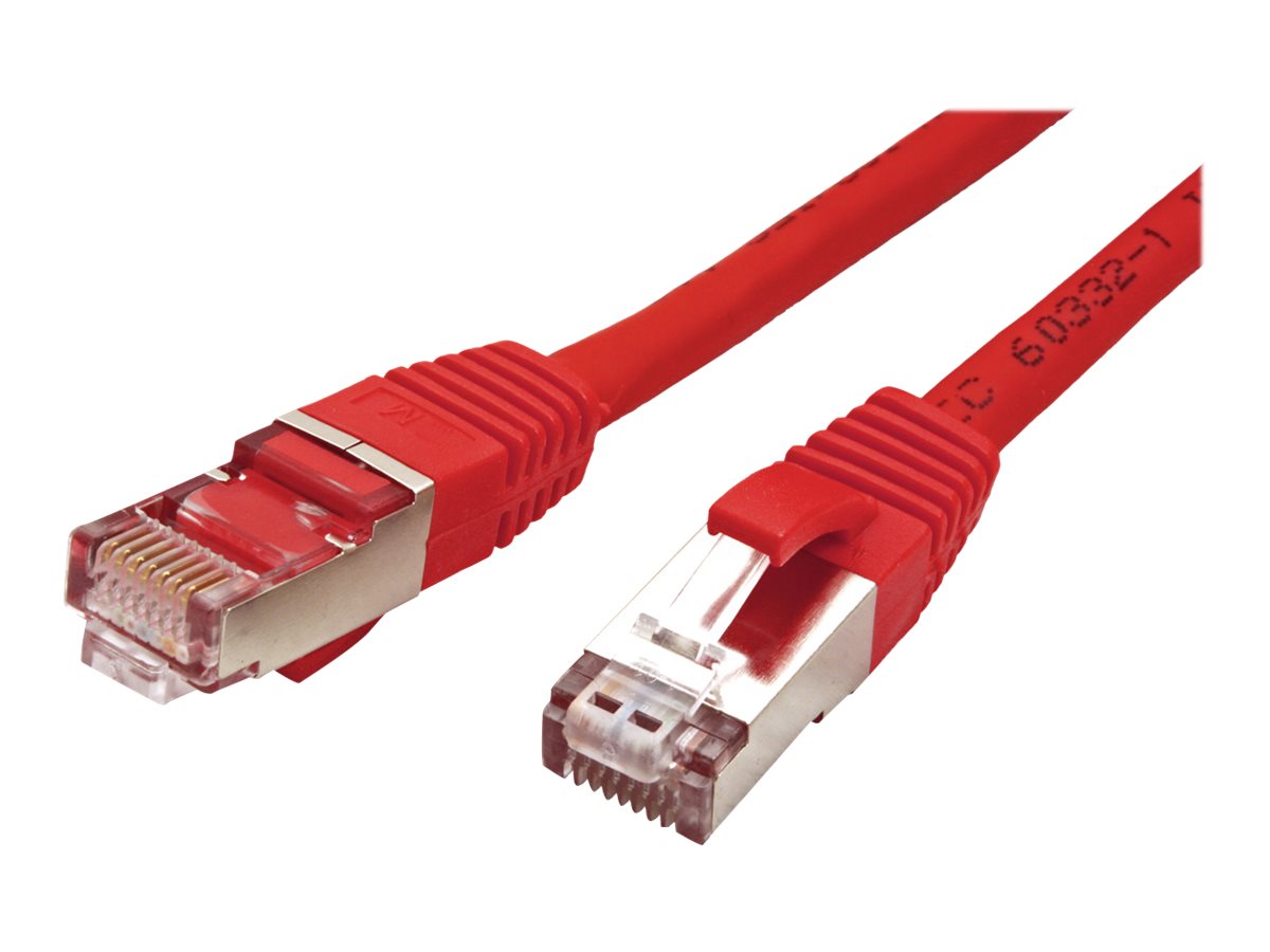 VALUE Patchkabel Kat.6 Class E S/FTP PiMF LSOH rot 0,5m - Verpackung