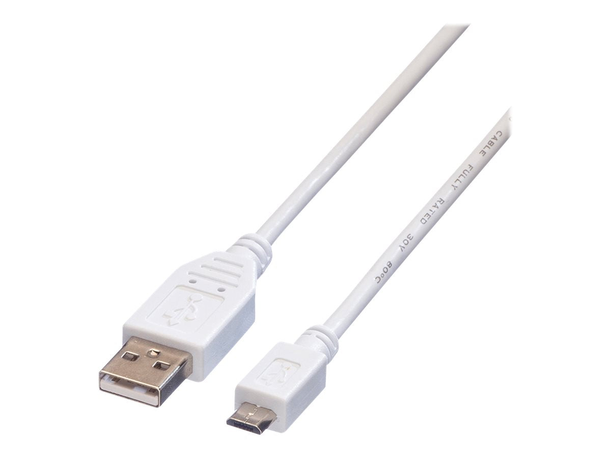 VALUE USB 2.0 Kabel USB A ST - Micro USB B ST 0,8m Verpackung