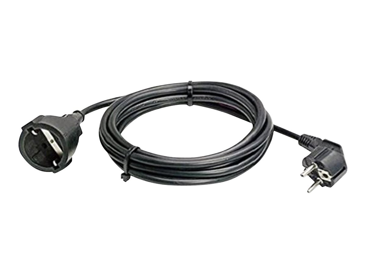 BACHMANN Schutzkontakt-Verlängerungskabel 230VAC schwarz 5m - Vorderansicht