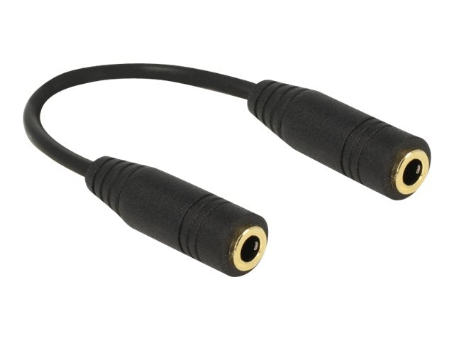 DELOCK Adapter Audio Klinke 3,5 mm 4 Pin Buchse > Buchse 13 cm - Vorderansicht