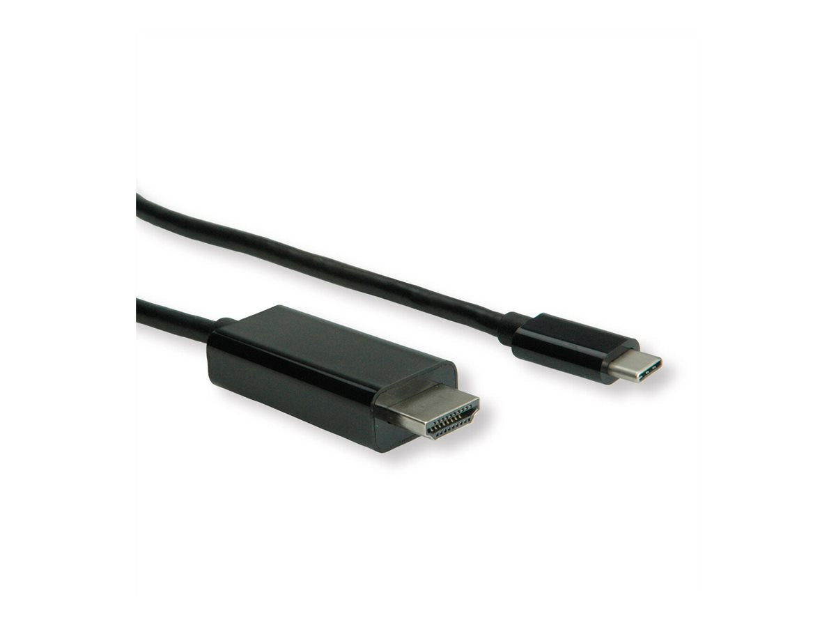 ROLINE USB Typ C - HDMI Adapterkabel ST/ST 1m Vorderansicht