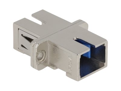 DELOCK LWL Kupplung SC Simplex Buchse zu SC Simplex Buchse Singlemode Metall - Vorderansicht