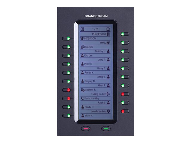 Vorderansicht der GRANDSTREAM GXP2200EXT LCD Tastenerweiterung