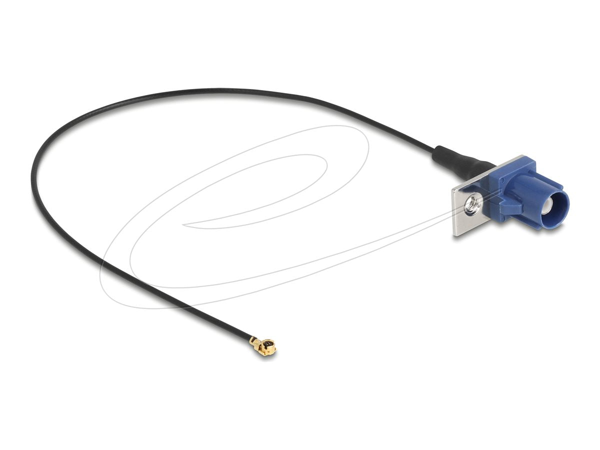 DELOCK Antennenkabel FAKRA C Stecker zu MHF I Stecker 1,13 - 20cm Vorderansicht