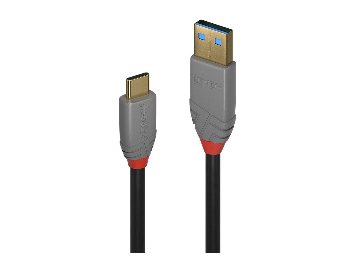 LINDY 1m USB 3.1 C/A 5A PD Anthra Line Kabel Vorderansicht