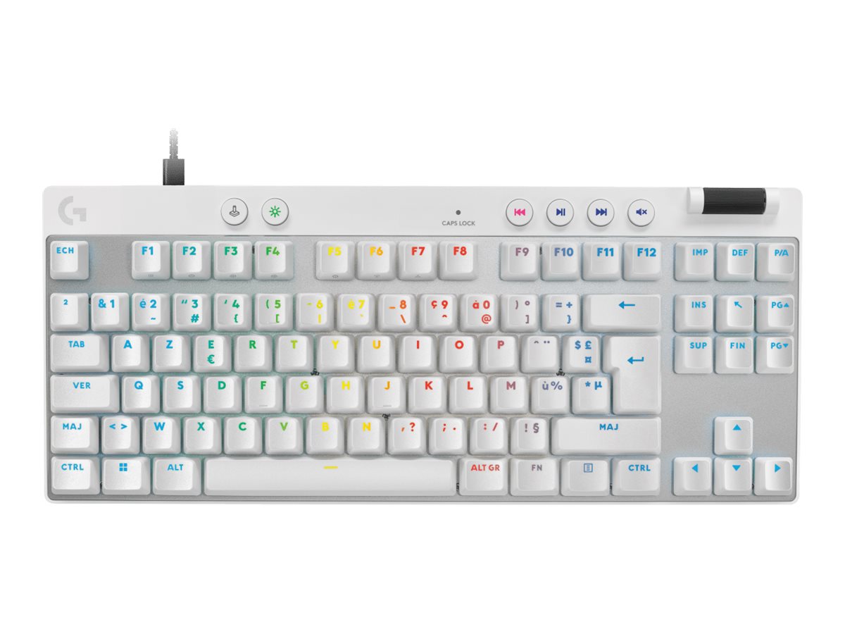 LOGITECH PRO X TKL RAPID Keyboard - White Vorderansicht