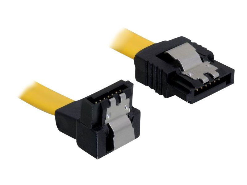 DELOCK Kabel SATA 70cm gelb un/ge Metall - Vorderansicht