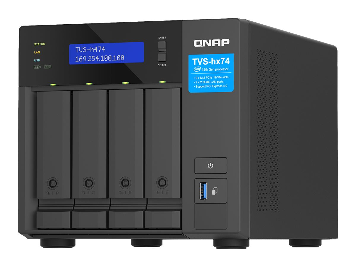 QNAP TVS-H474-PT-8G NAS-Server Vorderansicht