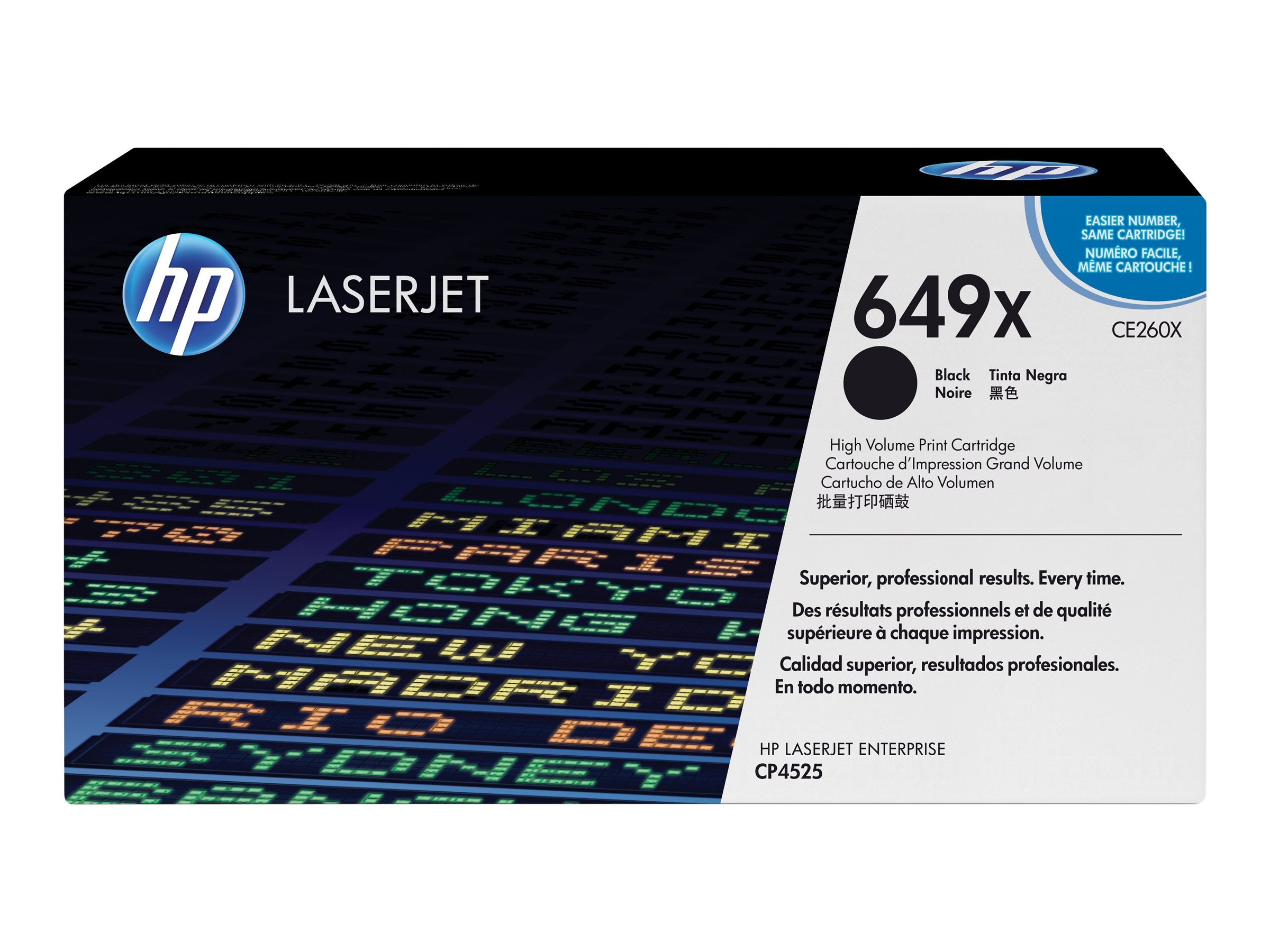 HP 649X Tonerpatrone CE260X schwarz - Seitenansicht