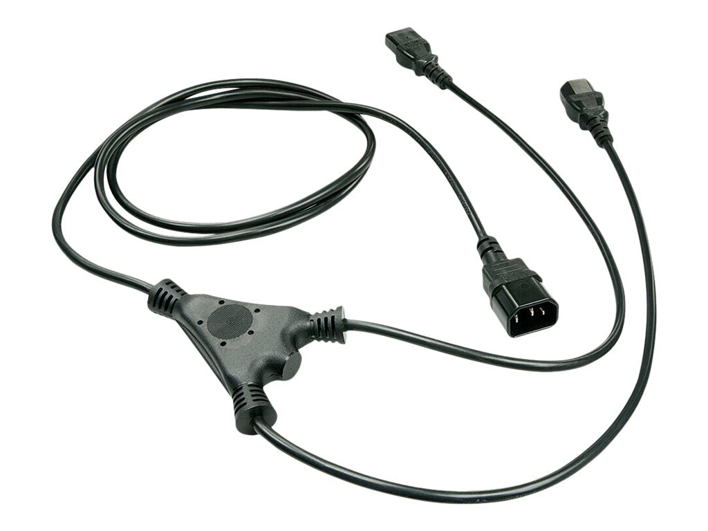 LINDY 1m C14 to 2 x IEC C13 Extension Cable - Vorderansicht