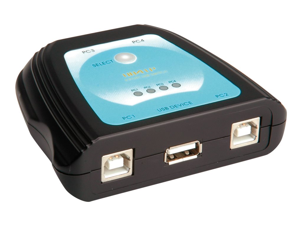 VALUE Manueller USB 2.0 Druckerswitch 4fach Rückansicht
