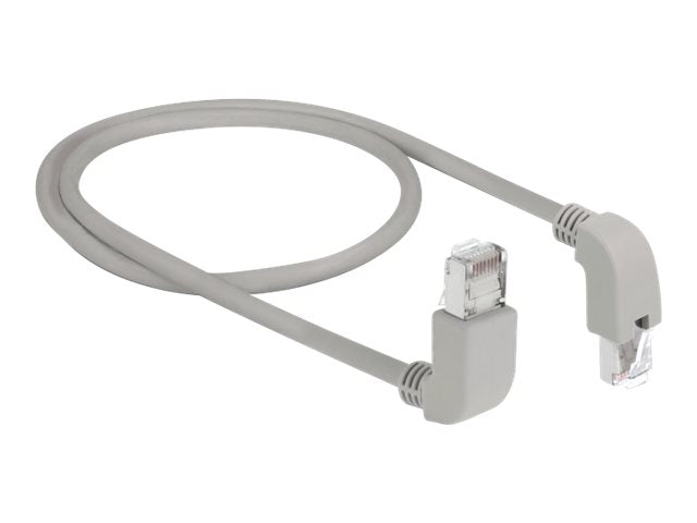 DELOCK Netzwerkkabel RJ45 Cat.6A S/FTP oben/unten gewinkelt 2m - Vorderansicht