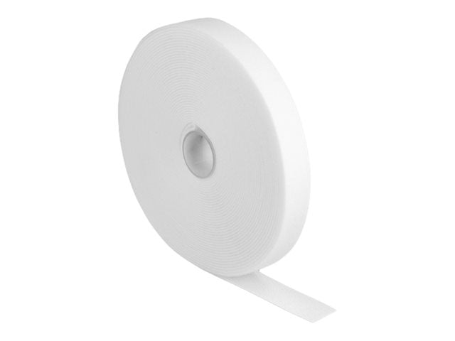 DELOCK Klettband auf Rolle L 10m x B 20mm weiss - Vorderansicht