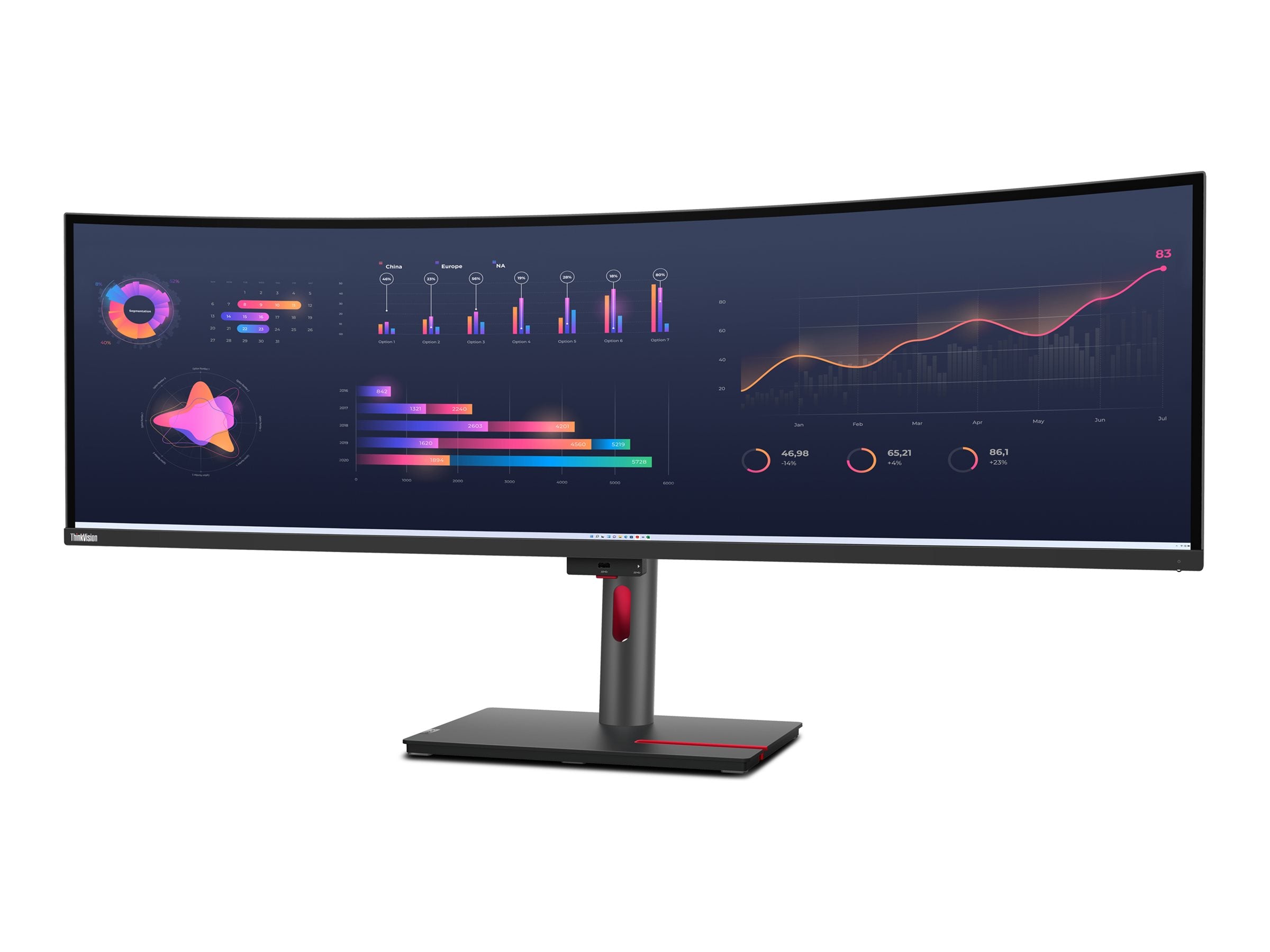 LENOVO ThinkVision P49w-30 Monitor Vorderansicht