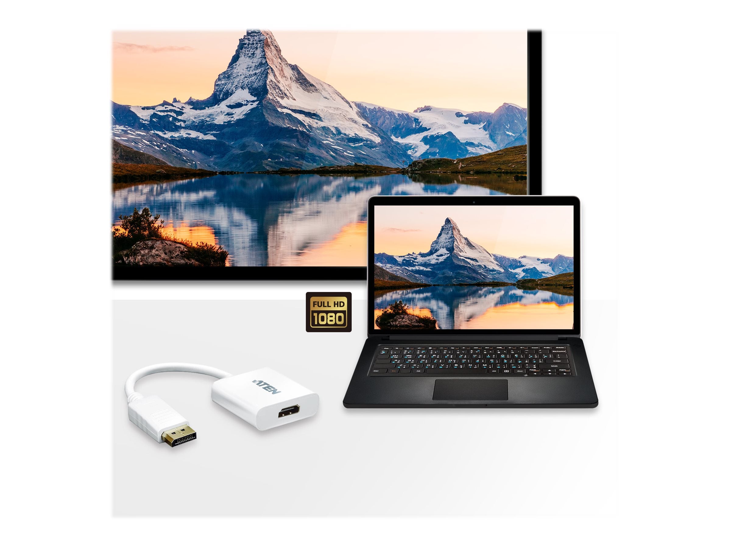 ATEN DisplayPort to HDMI Adapter Detailansicht