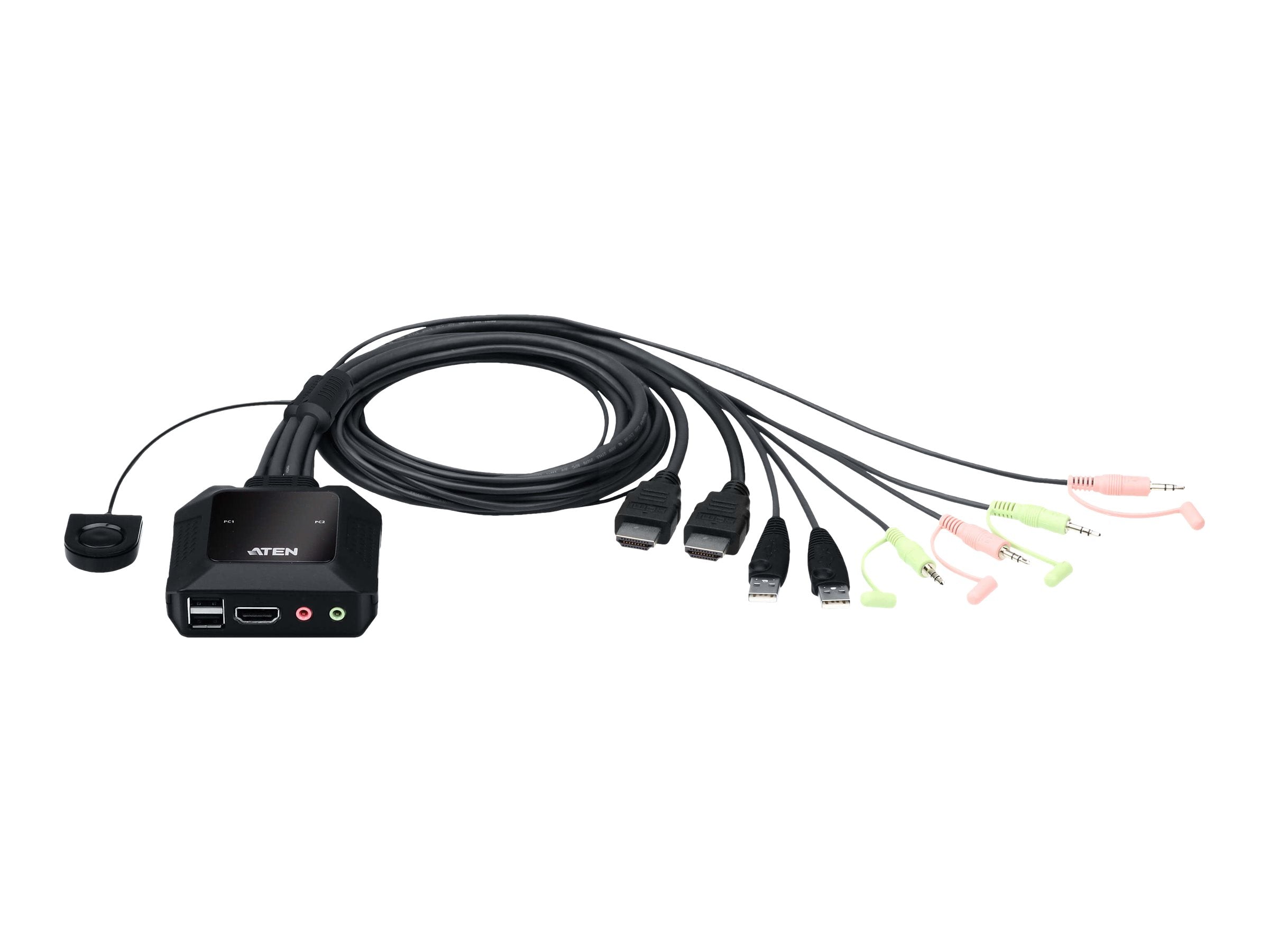 ATEN CS22H 2-Port USB 4K HDMI KVM Switch Vorderansicht