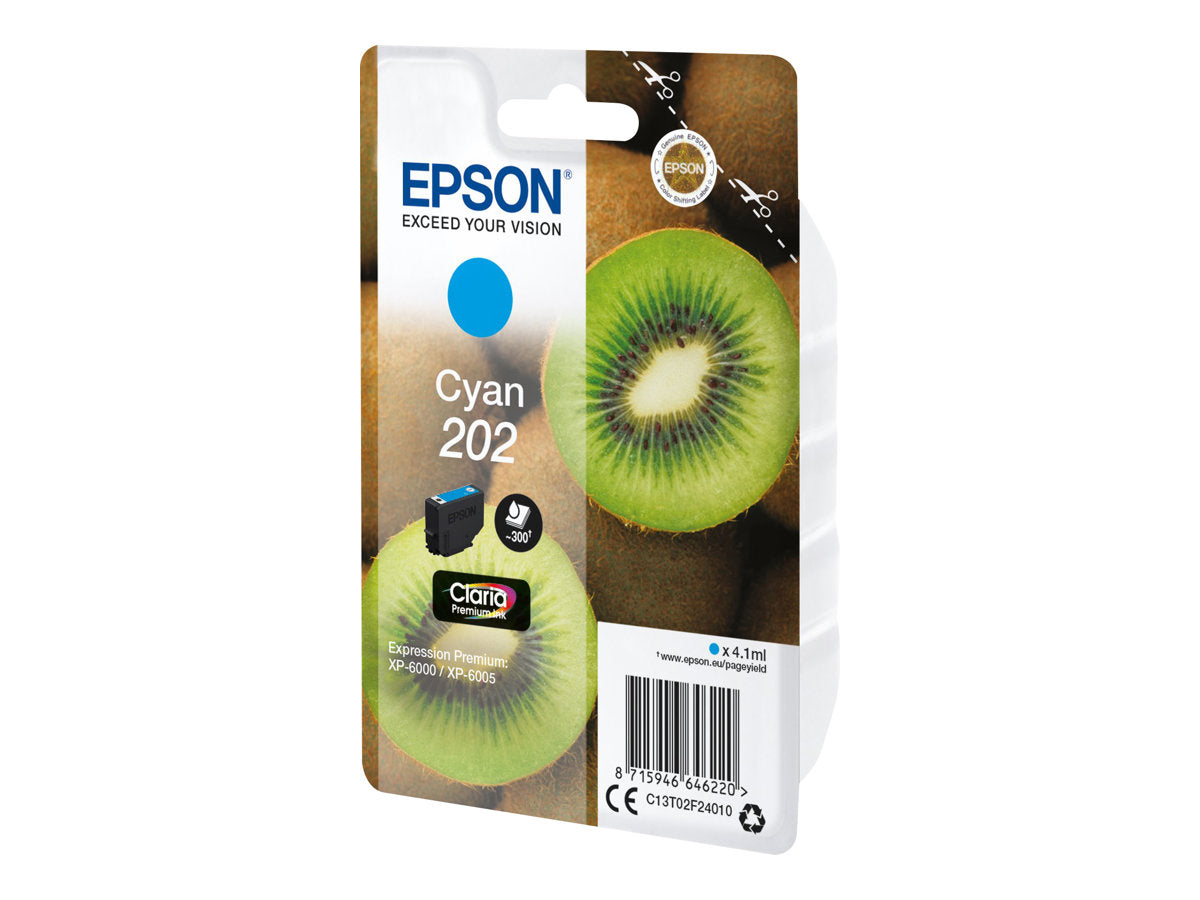 EPSON 1LB Singlepack Cyan 202 Kiwi Clara Premium Ink Verpackung
