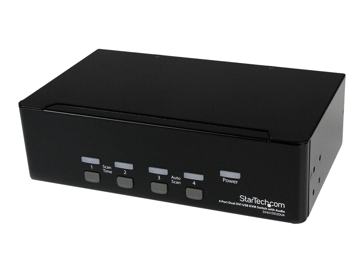 STARTECH.COM 4 Port Dual DVI USB KVM Switch - Vorderansicht